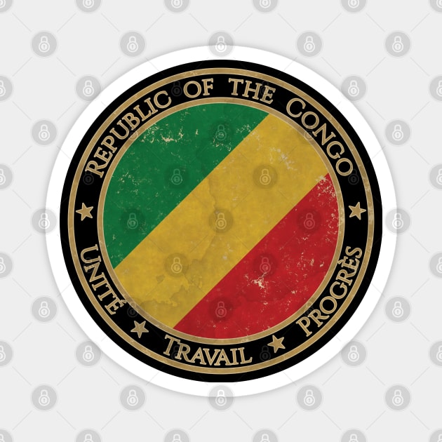 Vintage Republic of the Congo Africa African Flag Magnet by DragonXX